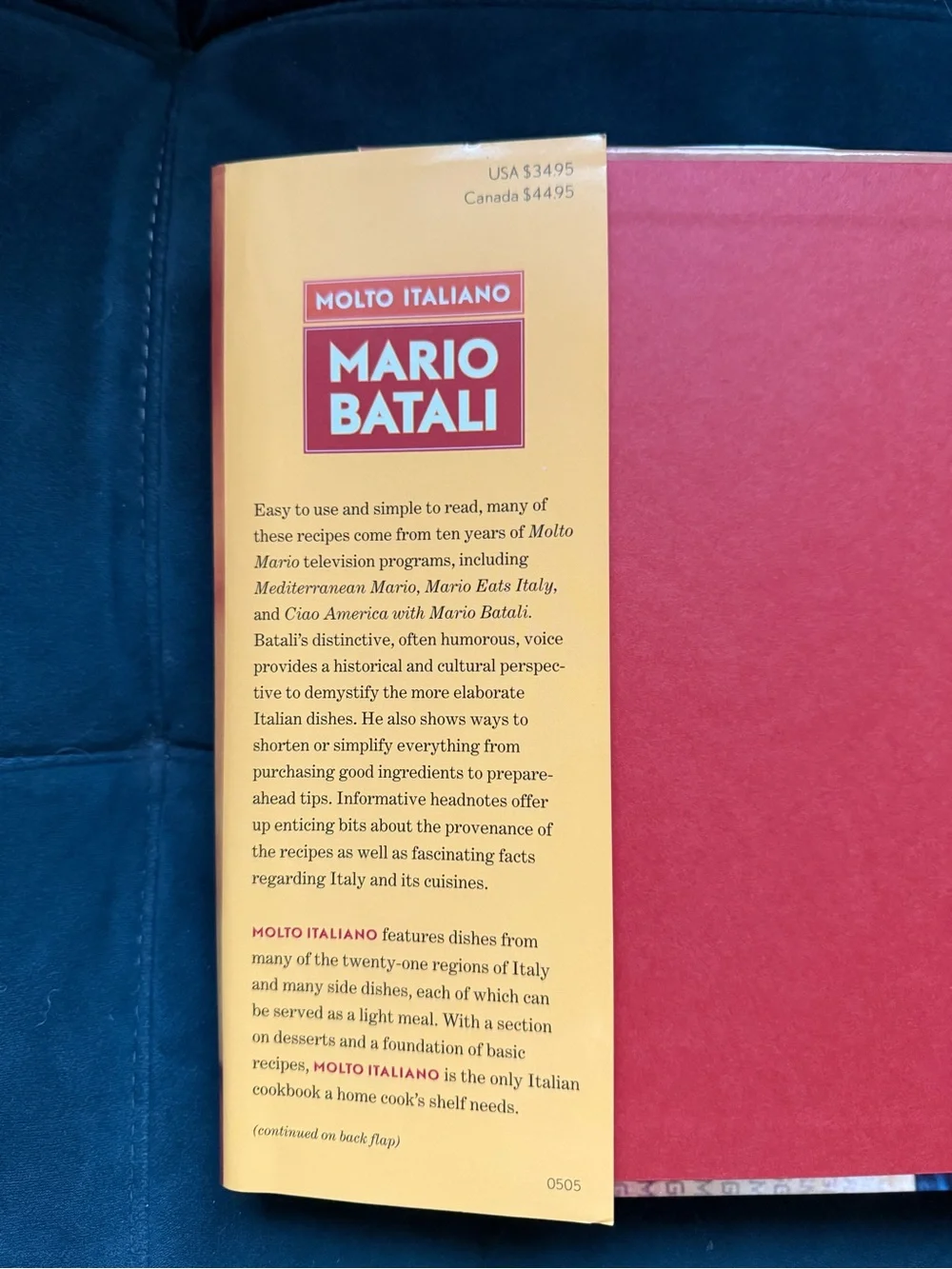 Molto Italiano Mario Batali Cookbook